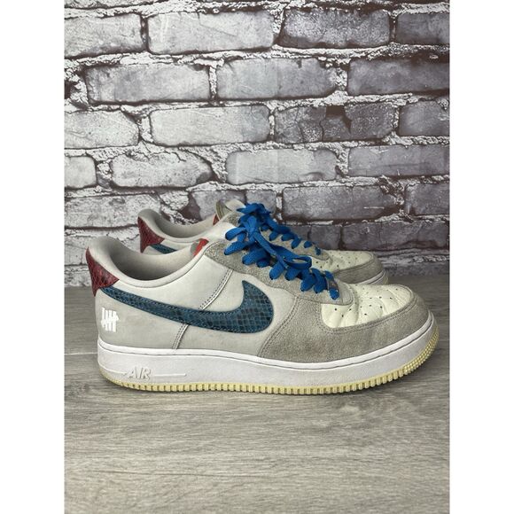 Nike Undefeated x Air Force 1 Low 5 White Leather Grey Suede Shoes Men 10.5M US - Picture 15 of 16